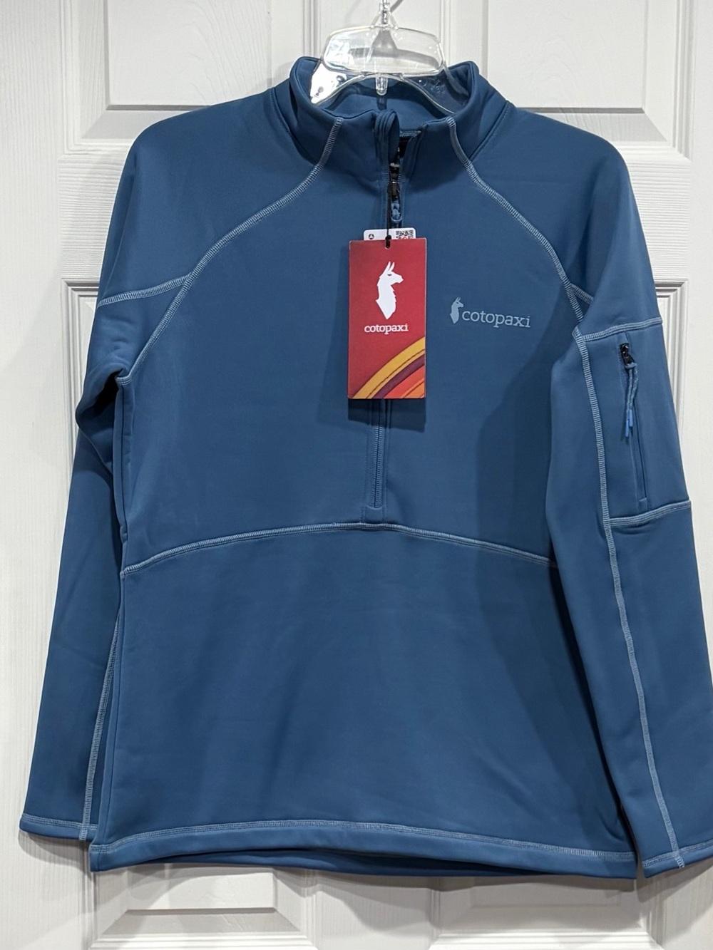 Cotopaxi Women's Large Tempa Fleece Shirt Jacket Zip Neck Fjord Blue Purple NWT